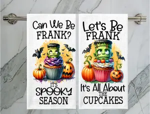 Frankenstein Spooky Fun Halloween Kitchen Towels