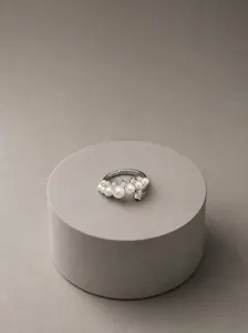 Celeste Pearl Cluster Ring