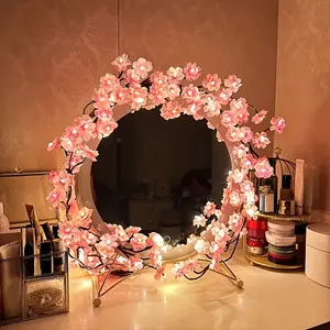 LED Cherry Blossom Vine Light String, 48/72/96 LED Bulbs, Flexible Branch Lamp, USB Powered, 8 Modes, Decorative Led Light, Ideal for Bedroom, Wedding, Festival, DIY Decor, LED Lighting