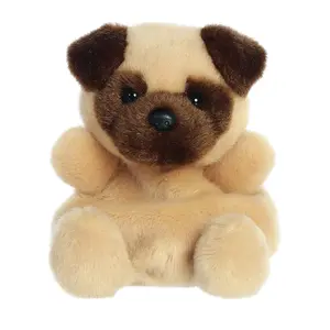 Palm Pals Adorable Frankie Pug 5 inch Brown Mini Soft Plush Collectable Stuffed Animal