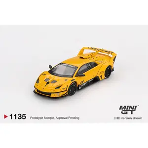 Mini GT LB-Silhouette WORKS MURCIELAGO GT Evo, Yellow, 1:64 Scale, Diecast Model Car