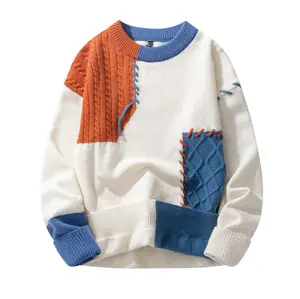 2026 New Style Unisex Polyester Casual Knitted Pullover Sweater for Spring, Autumn and Winter, Daily Wear, Comfortable, Skin-friendly, Versatile, Stylish, Suitable for Commuting, Indoor and Outdoor Use
