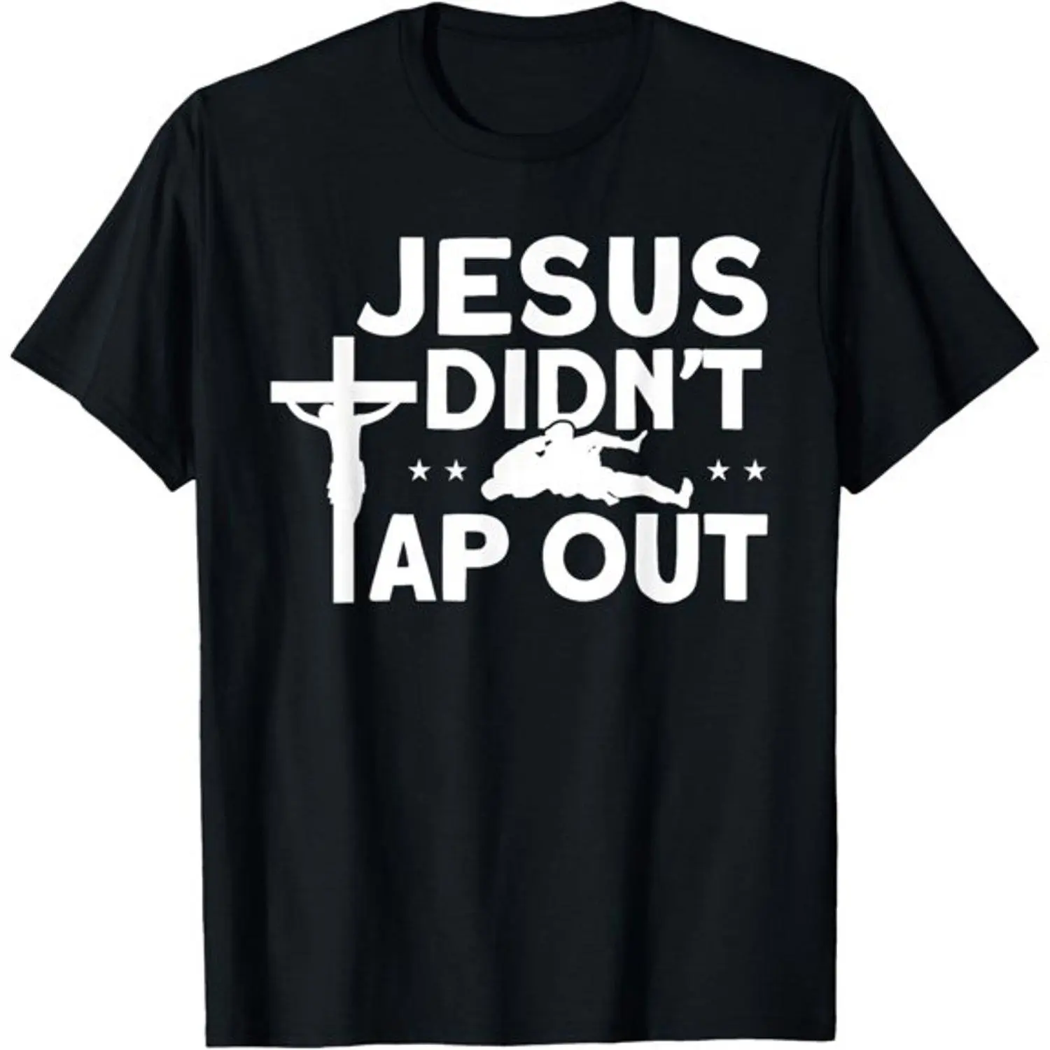 Jiu Jitsu Vintage Jesus Didnt Tap Out And Retro Graphic T Shirt Martial Arts Classic Sports Casual Training Fight Style Tee