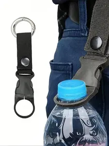 Outdoor Tactical Nylon Ribbon Water Bottle Hook - Multifunctional Mountaineering Buckle for Portable Water Bottles & Mineral Water Clips!（You can freely choose how to wear it）