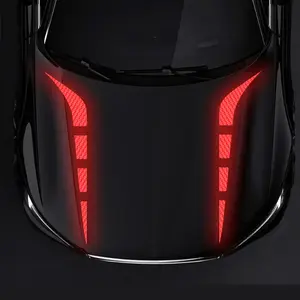 1Pair Reflective Car Decals Car Hood Decoration Reflective Sticker Car Body Decor Sticker Self-Adhesive Vinyl Stickers for Vehicle Light Decoration,Christmas,gifts