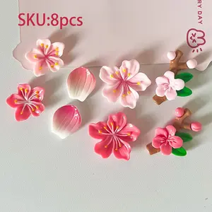 8/20pcs 3D Floral Refrigerator Magnets Decorative, Handmade Magnetic Decorations, Memo Pads, Magnet Set for Home Decoration, Flower Magnets