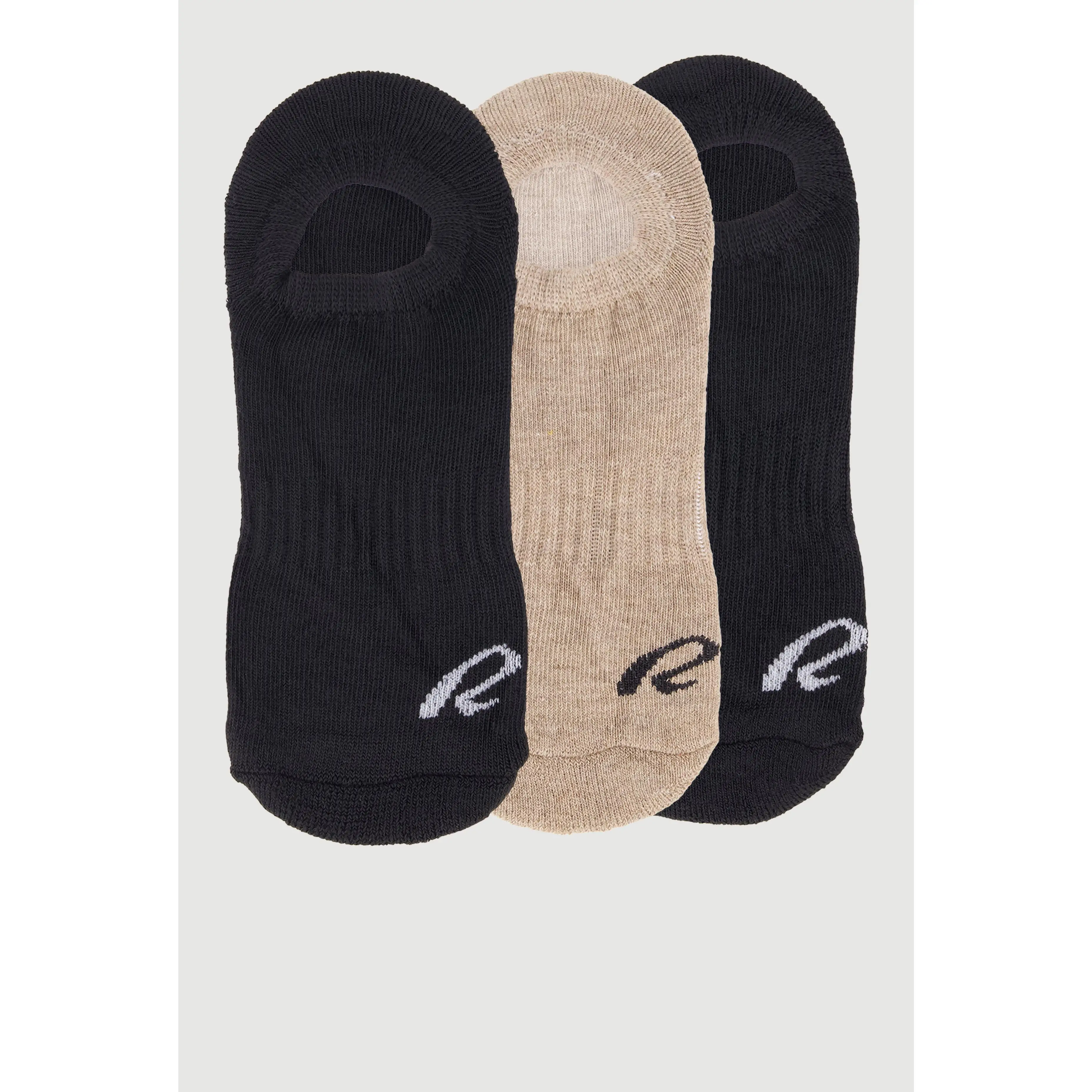 R Collection Cushion Sneaker Liner Socks 3 Pack