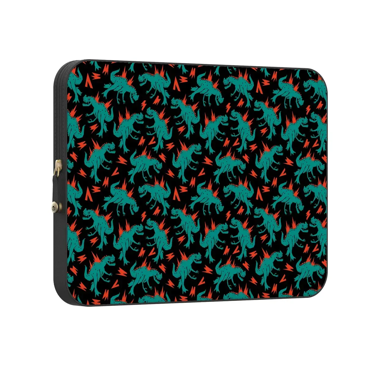 Casely Dinosaur Themed MacBook Laptop Sleeve Case - You're Dino-mite Green, PU Leather, Magnetic Snap-Lock, Manufacturer Warranty, Scratch-Free Cushioning, Water Resistant, Shockproof, Top-Fold Entry, Work Setup Accessory