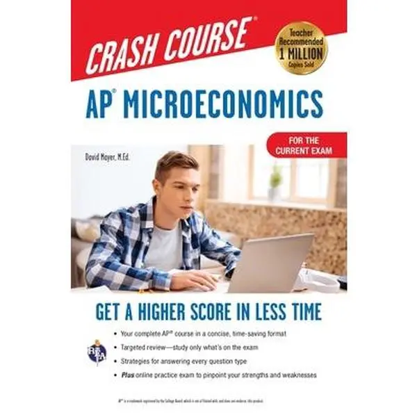 USED Book - Ap(r) Microeconomics Crash Course, Book + Online: Get a Higher Score in Less Time by Mayer, David (Paperback) - english