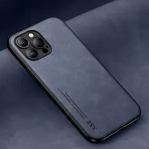 Magnetic Phone Case with Card Slot, PU Leather Phone Protective Cover, Phone Accessories Compatible with iPhone 17 16 15 14 13 12 11 XS Pro Max, Casing