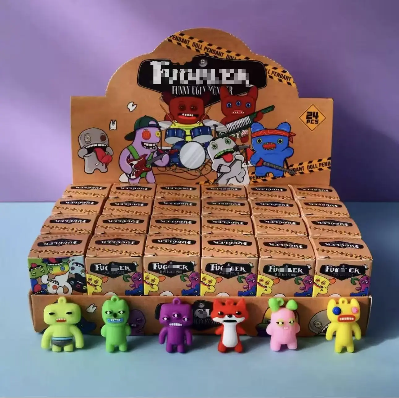 24 Pcs Cute Monster Keychain Mini Figure Doll Set - 3.5cm Collectibles, Key Charms, Funky Unique Accessories, Quirky Gifts, Unique Cool Cool Gifts for Kids, Party Favors