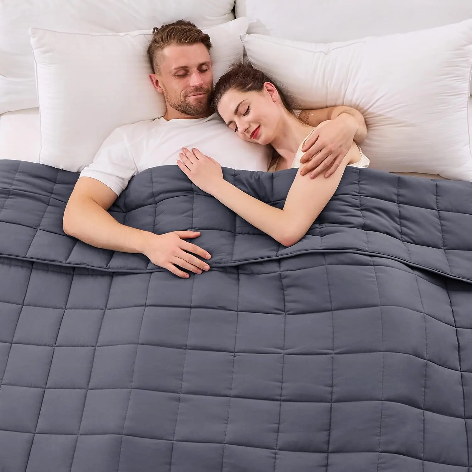 King Size for Adults (20 lbs, 80" x 87", Grey) Cooling Heavy for Sleeping Perfect for 190-210 lbs, for Adults  Couple, Machine Washable