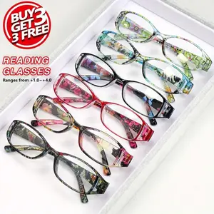 Fashion Printing Reading Glasses, Lightweight Elderly Elegant Printing Frame Reading Glasses, Comfortable Young Style Magnification Glasses, Reading Eyeglasses