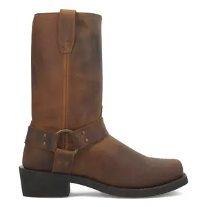 Dingo Mens Dean Harness Motorcycle Casual Boots Mid Calf - Brown