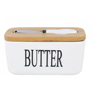 European-Style Ceramic Airtight Food Storage BoxPremium ceramic material, airtight sealing lid, multi-functional use cheese/butter keeper  lunch box kitchen organizerRefrigerator storage, kitchen pantry organization, on-the-go mealClassic European aesths