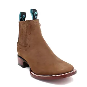 Los Altos Ladies Nobuk Ankle Boots - Taupe