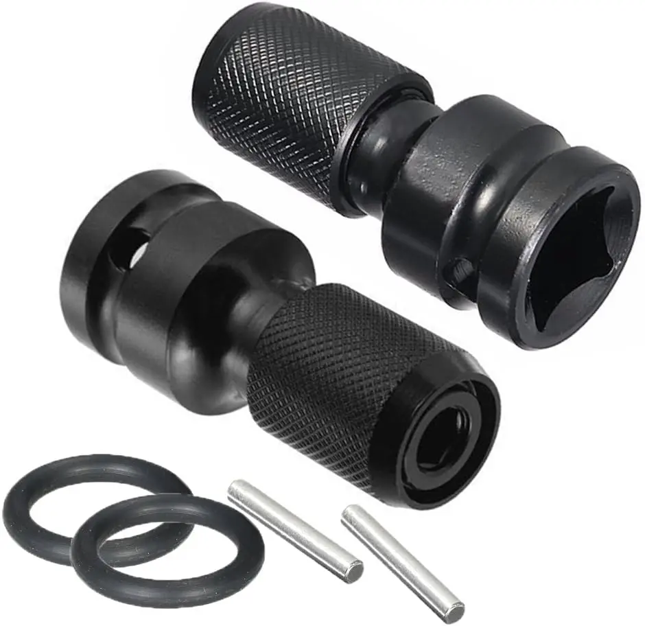 Quick Release 1/2-Inch Square Drive to 1/4-Inch Hex Female Socket Adapter Converter Chuck Adaptor for Impact and Ratchet Wrenches