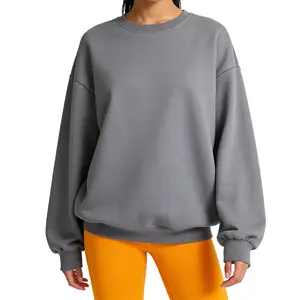Holafish Unisex Crewneck Sweatshirt for Women Solid Color Long Sleeve Sweatshirt,Loose Sweatshirt Soft Fabric, Crew Neck Solid Color Sweatshirt 2025 Fashion
