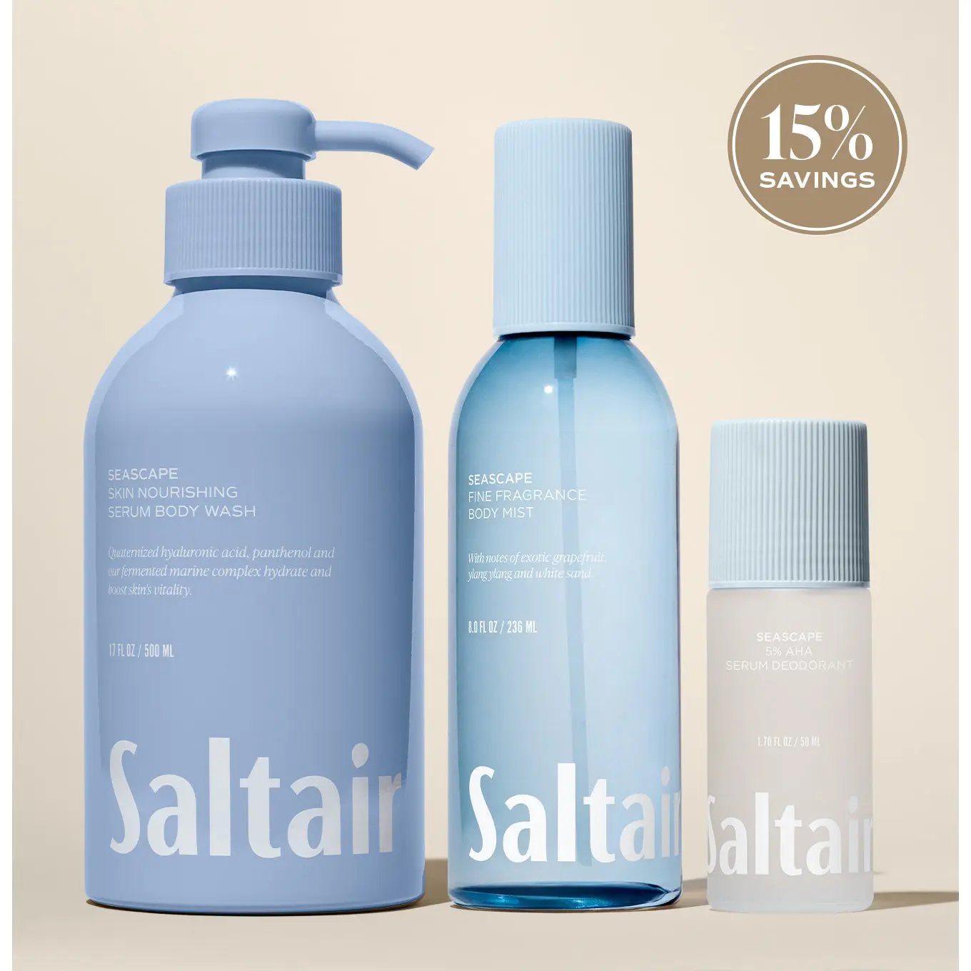 Saltair Seascape Trio - Exotic Grapefruit, Ylang Ylang & White Sand
