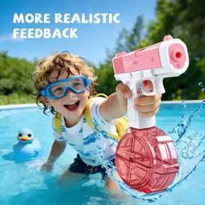 Rechargeable Electric Water TOY Stress Relief Toys High-Capacity Dual Magazine Rechargeable Electric Water TOY - Long-Range Shooting, Textured Grip Handle, Ideal for Beach & Pool Parties, Outdoor Water Battles