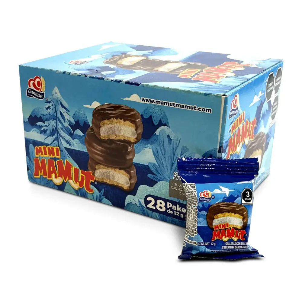 Gamesa Mini Mamut Mexican Cookies Covered with Chocolate 28 Ct Gamesa Mini Mamut Mexican Cookies Covered with Chocolate 28 Ct