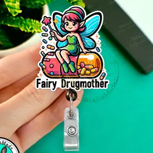 Pharmacy Fairy Retractable Badge Reel