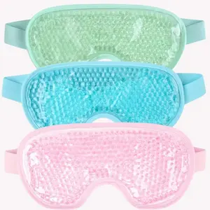2-Pack Cold & Hot Gel Eye Masks, Reusable Beauty Eye Pads for Swelling Relief, PVC Plush Gel Ice Eye Mask, Fatigue Relief, Eye Cover