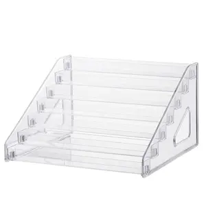 Multi-Layer Nail Polish Display Rack, Staircase Plastic Transparent Manicure Gel Storage Holder, Cosmetic Organizer Shelf, Multi Grids Organizer, Multilayer Storage, Storage Organizer Unit, Multifunctional Storage Solution/nail/nail polish/display rack