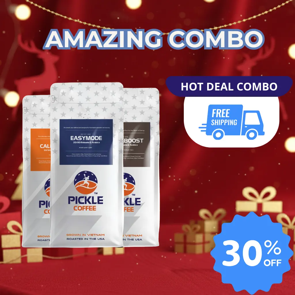 Amazing Combo Holiday Trio 36oz Specialty Coffee Set – PickleBoost, CalmFocus & EasyMode Crafted for True Coffee Connoisseurs Seeking Power, Focus & Recovery in the Perfect Premium Christmas Gift Collection