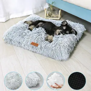 Soft Faux Fur Pet Bed for Dogs and Cats,  1 Count  Non-slip Comfortable Sleeping Pad Mat, Suitable for Large Medium Small Breeds Home