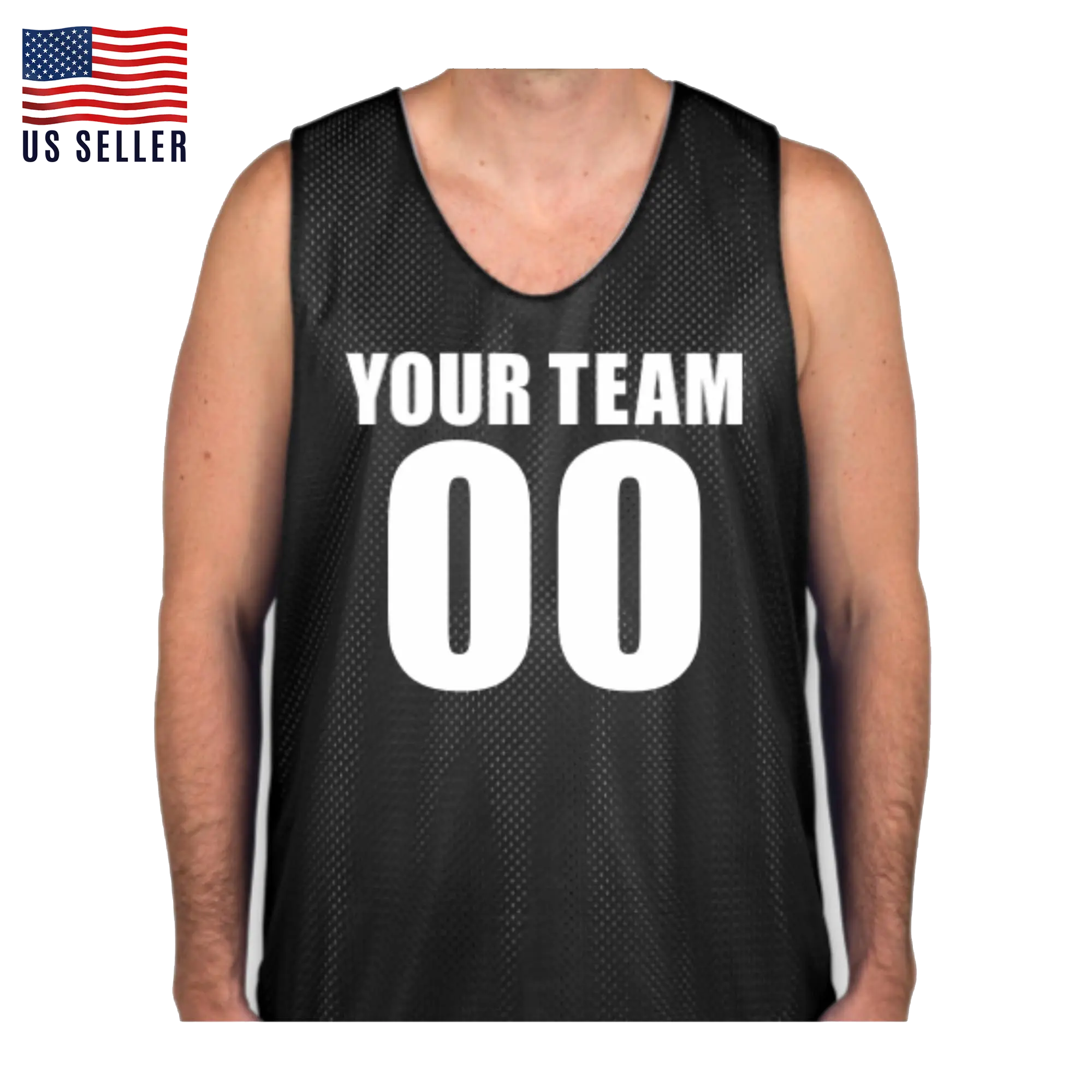 Custom Reversible Basketball Mesh Jersey for Adults – Personalized Tank with Name & Number, Basketball Training Tank