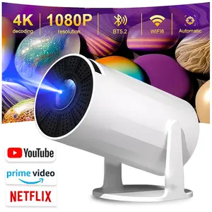Portable 4k decoding projector,Android 11Wifi6-BT5.0 1080P*720P projector, hometheater, outdoor multifunctionalprojector, console projector Lens Game Audio