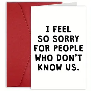 Funny Greeting Card, 1 Count Humorous Greeting Card with Envelope, Gift Card for Friend, Brother, Sister, Anyone