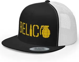 Belico JGL 701 Trucker Hat High Crown Flat Bill El Chapo Guzman Adjustable Cap 1