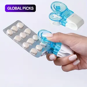 Portable Pill Extractor, 2 Pcs Mini Pill Extractor with Storage Box Design, Simple-Press Pill Extractor for Elderly, Disabled and People with Weak Hands, Healthcare Aid #GLOBAL PICKS