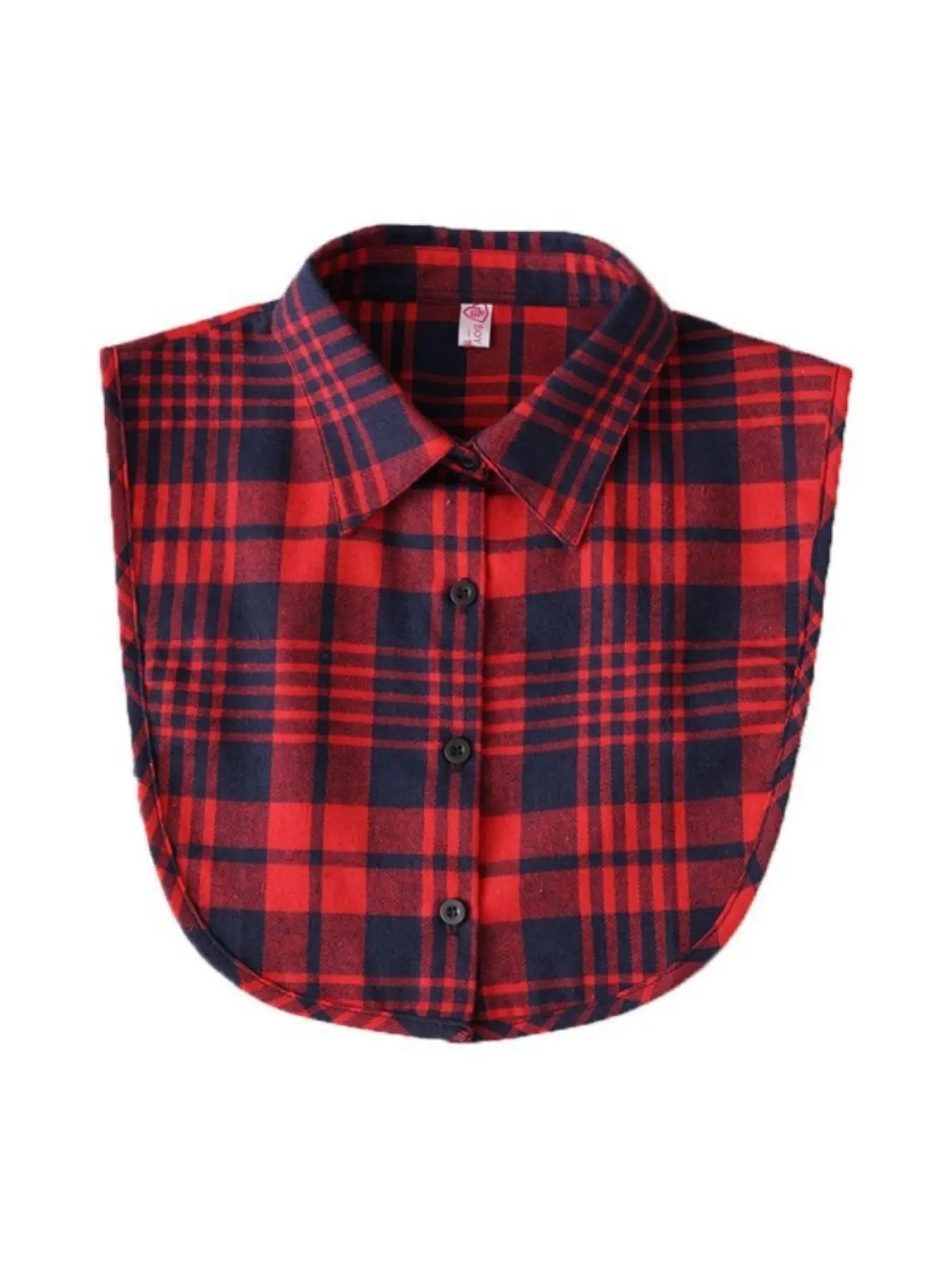 Vintage Plaid Detachable Collar, Classic Navy Check Fake Collar, Perfect for Sweaters & Blouses, 2026 Fashion Essential, Style