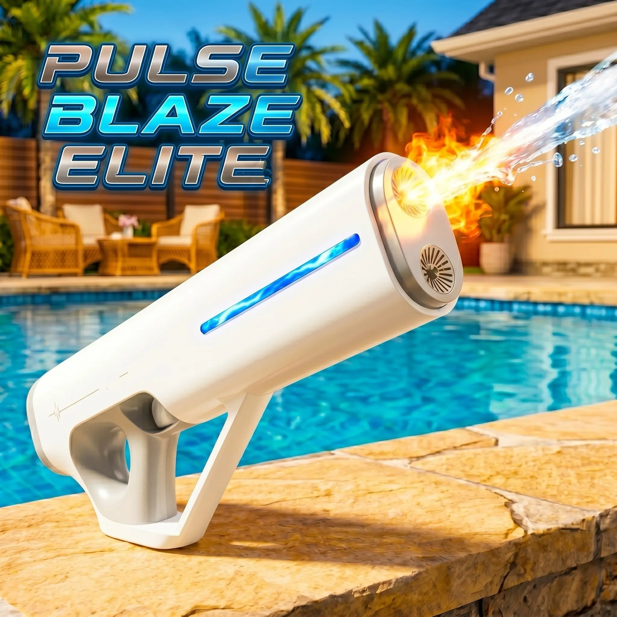 2026 Upgraded Auto Refill Water Soaker. Pulse Blaze Elite Squirt Toy with Glowing LED Lights 32FT Range. Summer Beach Pool Party Game Gear For Adults Teens 4th of July Father's Day Gift SummerWins DealsForYouDays.