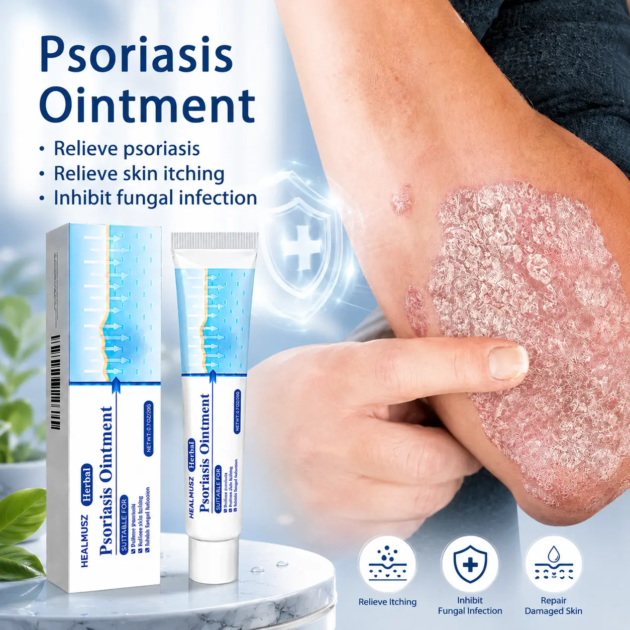All-Natural Soothing Antifungal Cream I Plant-Based Treatment for Ringworm & Jock Itch | Gentle Relief for Eczema, Psoriasis & Rashes | Fast-Acting Skin Repair Formula