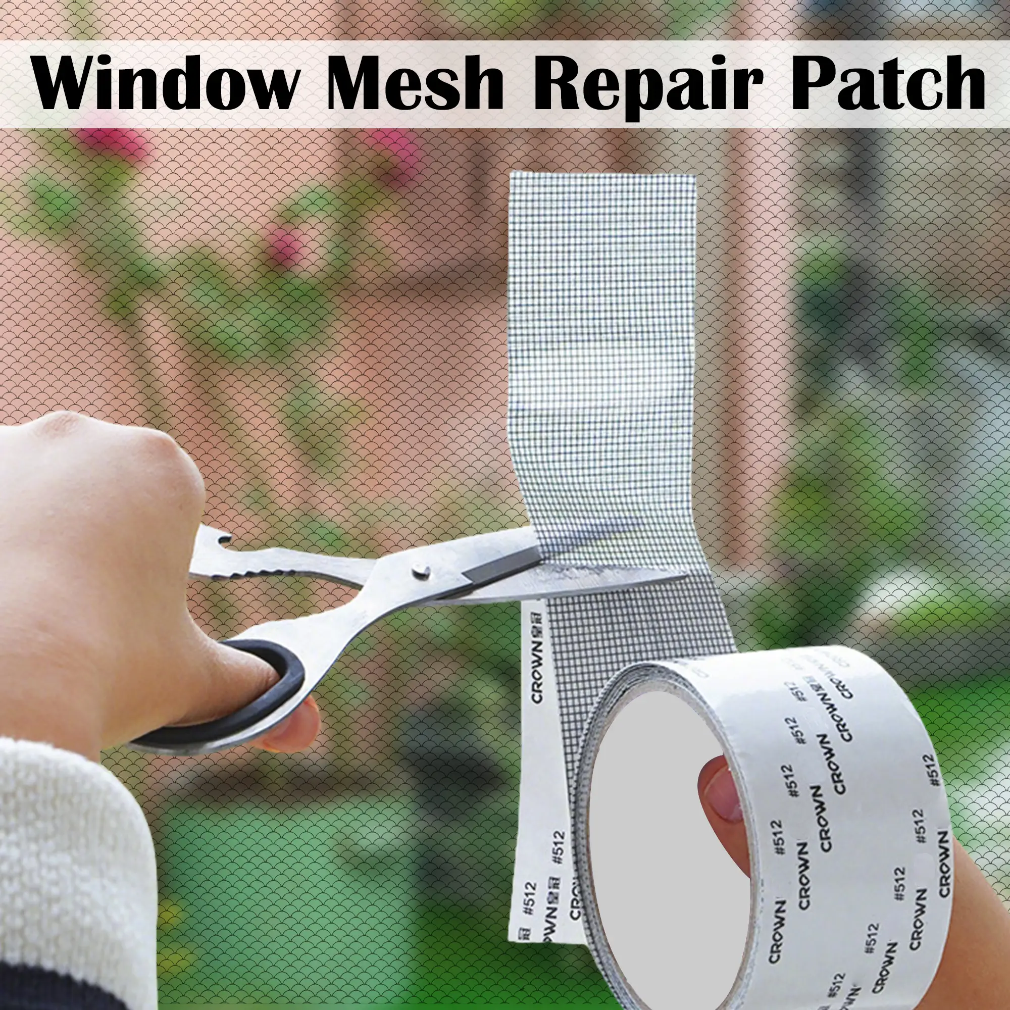 Window Screen Repair Tape, Gray Strong Window Screen Repair Tape, Fiberglass Adhesive Mesh for Fixing Doors
