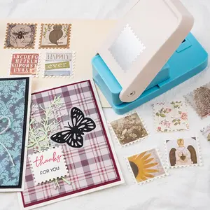 Big Square Stamp Die Cutter Tool, Rectangular Lever Punch for Scrapbooking & DIY Card Making, Precision Cutting Art Supplies