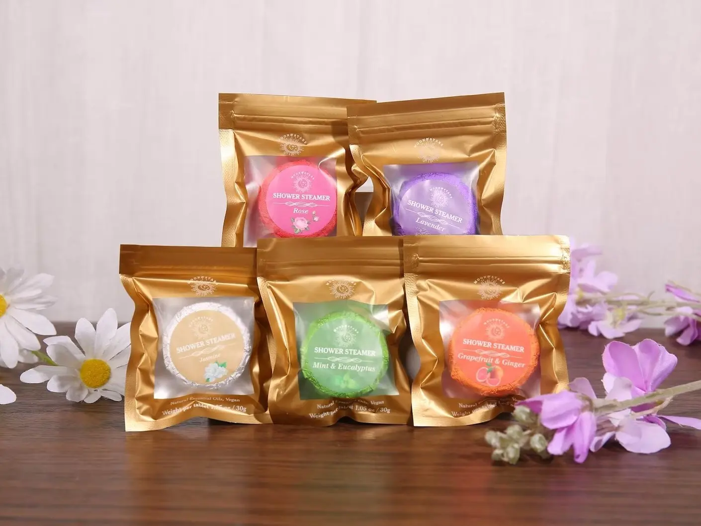 15 pcs. Individually Wrapped, Shower Steamers, Best Gift for Women, Handmade Shower Steamers, Best Gift for Co-workers, Best Spa Gifts, Rose Shower Steamers, Jasmine Shower Steamers, Lavender Shower Steamers, Eucalyptus Shower Steamers, Grapefruit Steamer