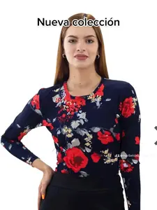 Floral Body Scuba Azul Flores Women's Bodysuit for Summer and All Seasons - 85% Polyester, 15% Nylon, 3% Spandex