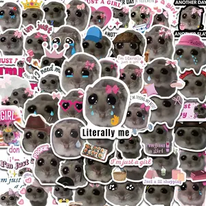 Cat Pattern Sticker, 56/1120pcs/set Funny Cute Decorative Sticker, Self Adhesive Decals for Gift Greeting Card Water Bottle Laptop Phone, Ornaments, Funny Stickers