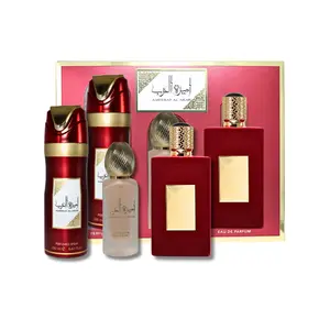 Lattafa Asdaaf Ameerat Al Arab Gift Set Eau De Parfum 3.4FL.OZ, Deoderant 6.67FL.OZ & Hair Mist