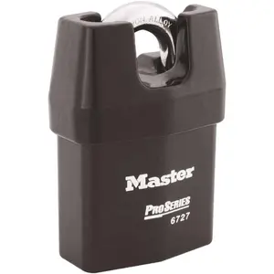212 MAIN Master Lock 6727WO ProSeries Steel High Security Padlock, 2.625 in. Shrouded Shackle with Shroud Cover, Body-Less Cylinder, Weather Tough, Keyway Match