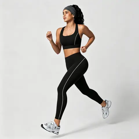 BRXL【Discount for live】High-Waist Yoga Leggings - Side Stripe Workout Pants with Gusset & Brushed Fabric​#BrxlGrit-brxl-1