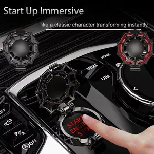 New Car Engine Start Stop Button Cover Push to Start Button Cover Ignition Protective Anti-Scratch Button Interior Decoration Car Accessory