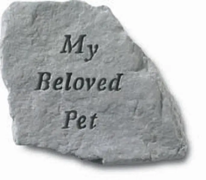 Kay Berry Inc. 1-Piece Engraved Text Stone Pet Memorial, 8.5in x 9in Commemoration & Remembrance Accessory for Dogs & Cats, One-Piece