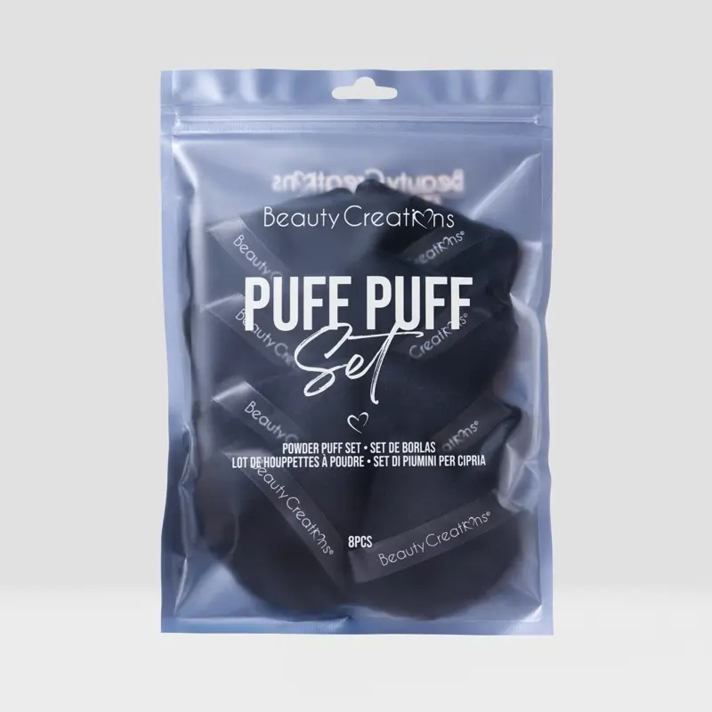 Beauty Creations Velvet Triangle 8pc Puff Set - Reusable Sponges & Applicators, 10g, Pink, Latex-Free, Ultra Soft, Hand Wash Only, Multi-Pack