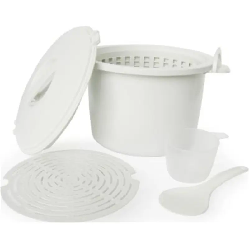 212 MAIN Easy Steamer Cookware (Mbr BC14840) Rice Steamer Pot with Measuring Cup & Serve Set, Steam Basket, Plastic Lid, Microwave Compatibility, Faster Cooking, Even Heating, Dishwasher-Safe Plastic